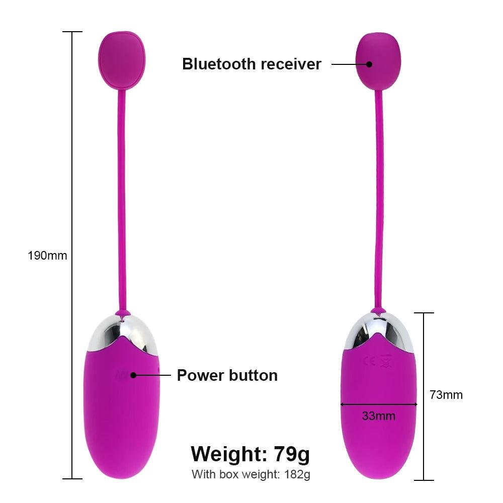 12 Frekvens Vibrator G-Punkt Bluetooth Fjärrkontroll-WIQ