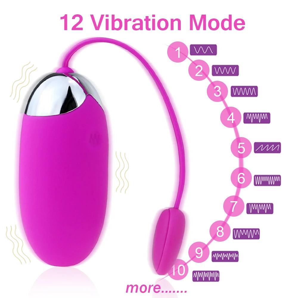 12 Frekvens Vibrator G-Punkt Bluetooth Fjärrkontroll-WIQ