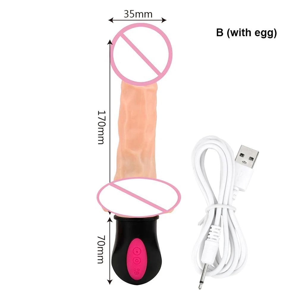 12 Mode Realistic Dildo Vibrator Heating Silicone Sex Toy - WIQ
