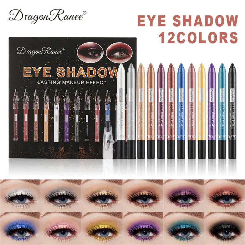 12 Colors Eyeshadow Pencil Set - WIQ