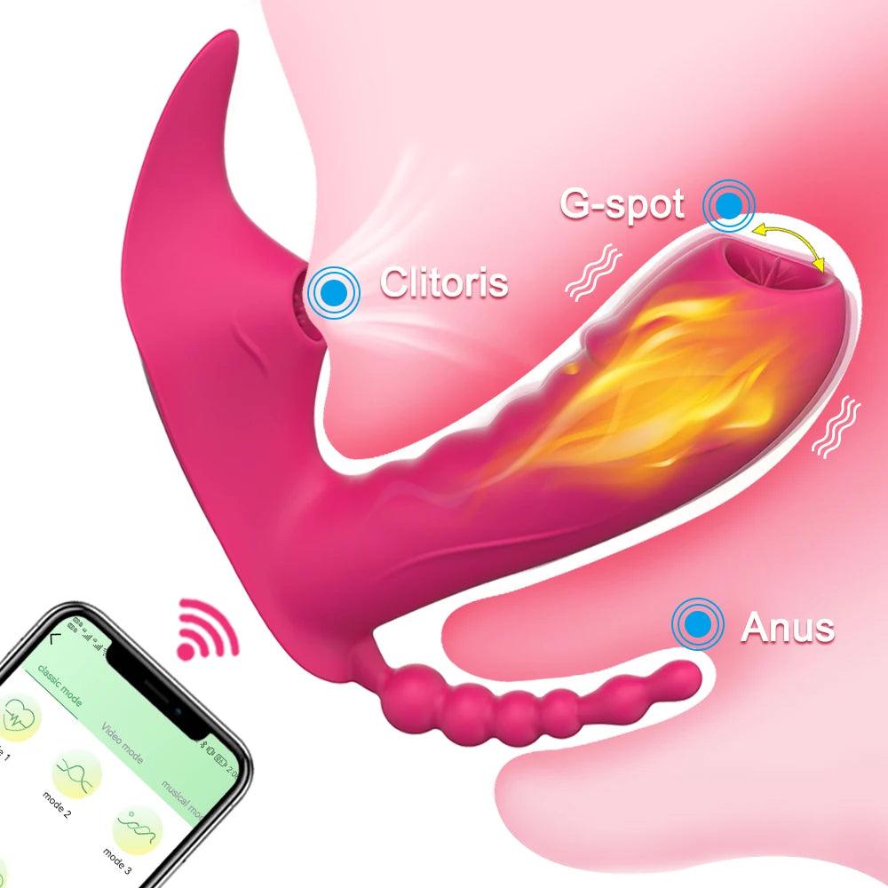 3-i-1 Vibrator med Bluetooth-anslutning och Bärbar Design - WIQ