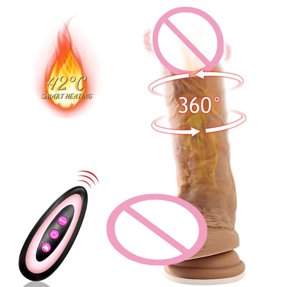 360 Graders Rotationsvibrator med Värme för Kvinnor - WIQ
