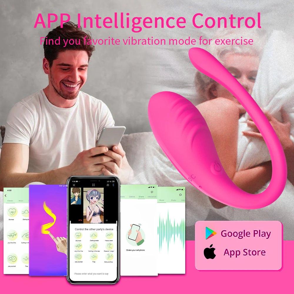 9-Hastighets Smarta Vaginala Vibratorer med APP-Kontroll - WIQ