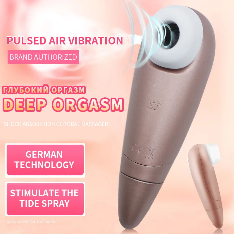 Satisfyer Clitoral Stimulator and Vibrator in Silicone with Nipple Sucker