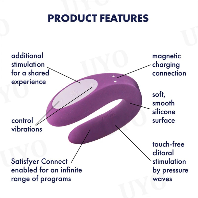 Satisfyer Double Joy - App-controlled vibrator for couples, 10 vibrations