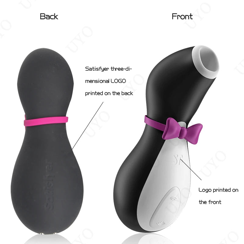 Satisfyer Penguin Clitoral Stimulator with Silicone and Nipple Sucking