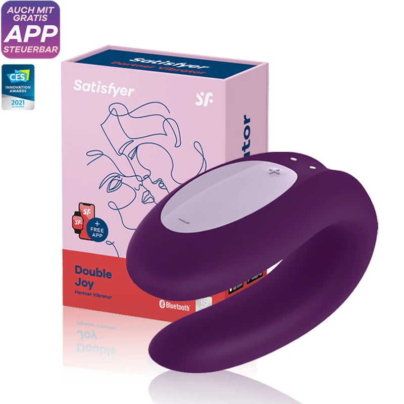 Satisfyer Double Joy - App-styrd vibrator för par, 10 vibrationer