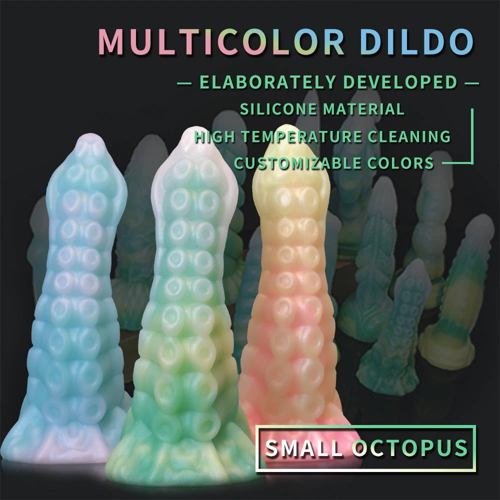 Monster Dildo with Suction Cup Attachment and Tentacles in Silicone