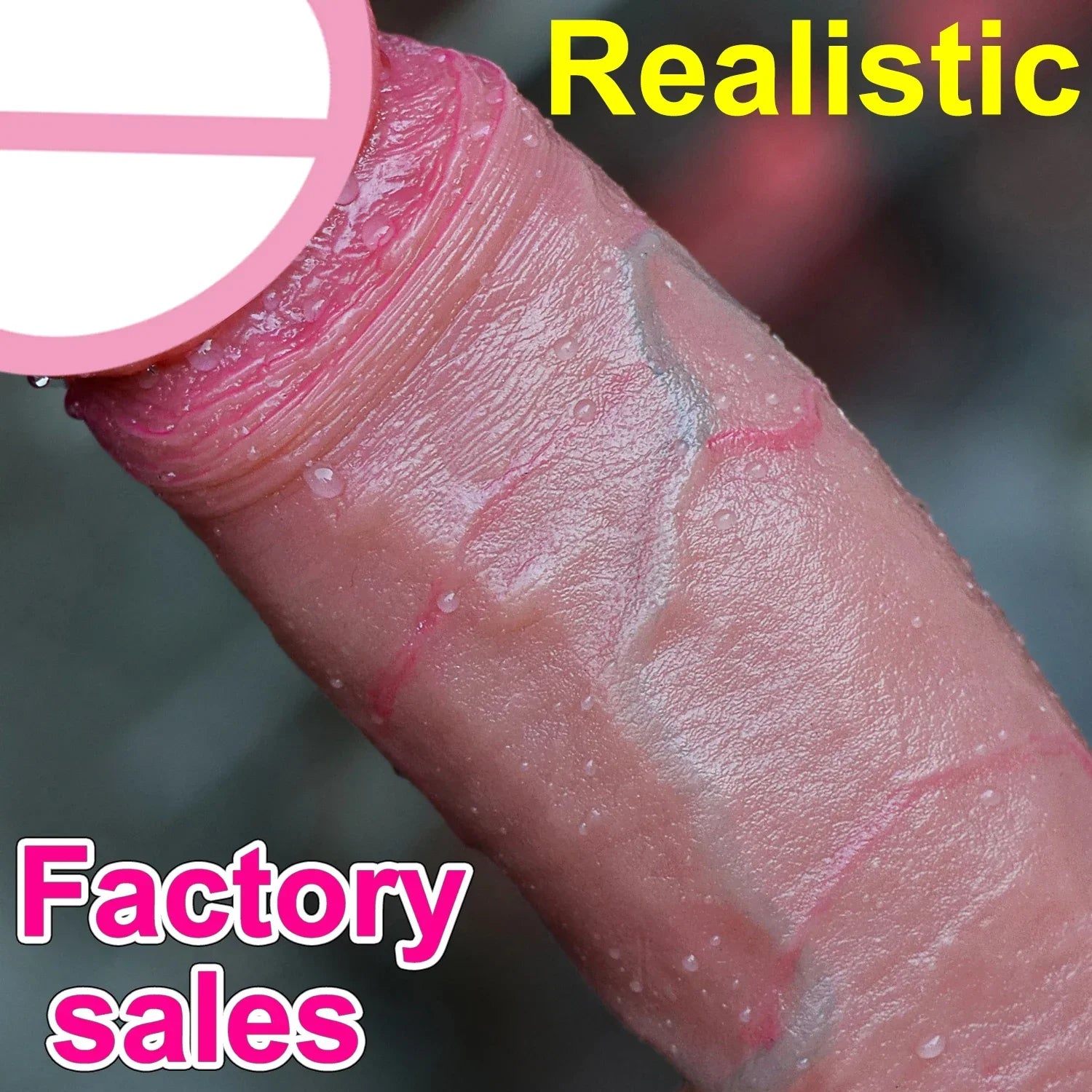 Large Realistic Silicone Dildo with Suction Cup for Women