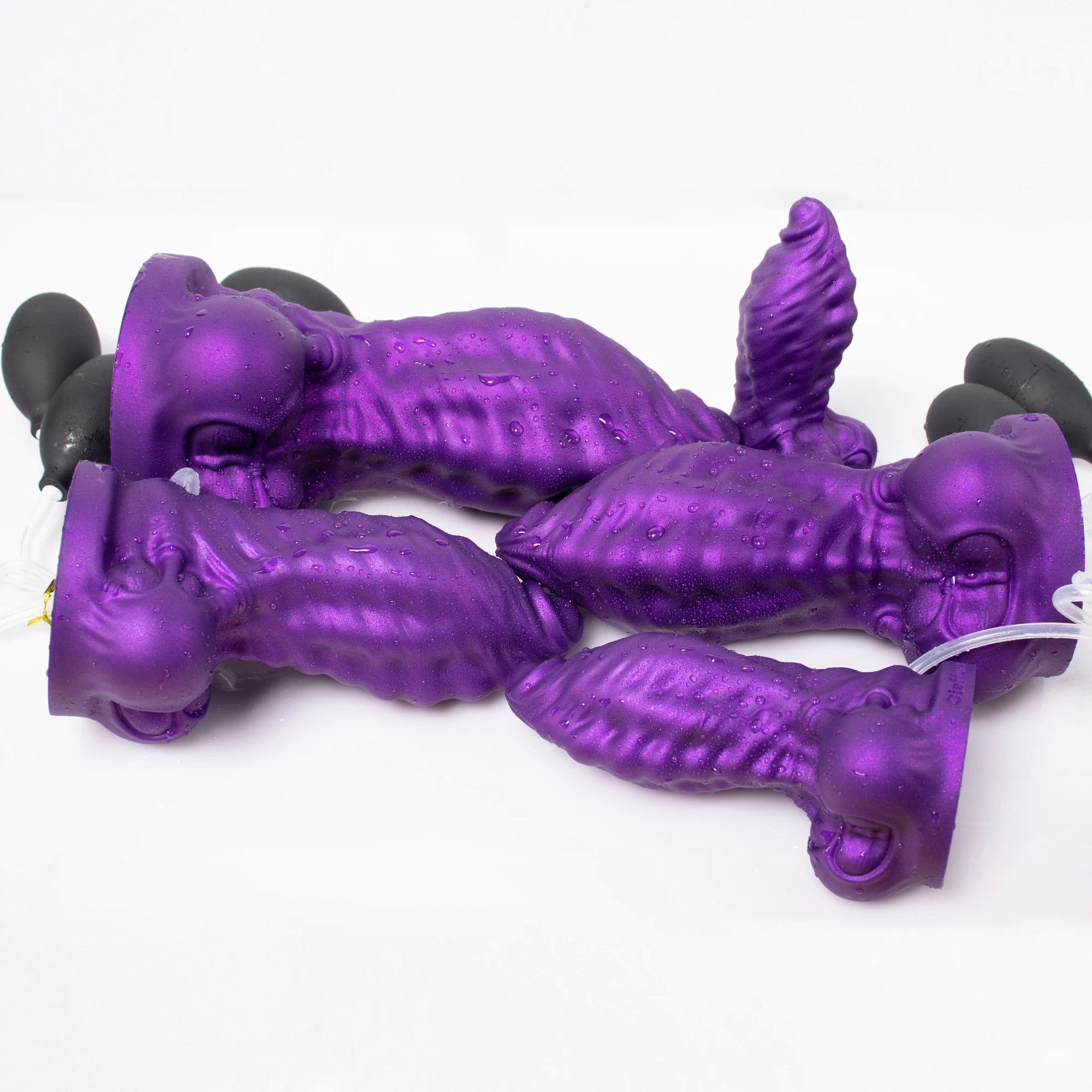 Oieffur Large Squirting Dildo with Suction Cup and Enema Ball