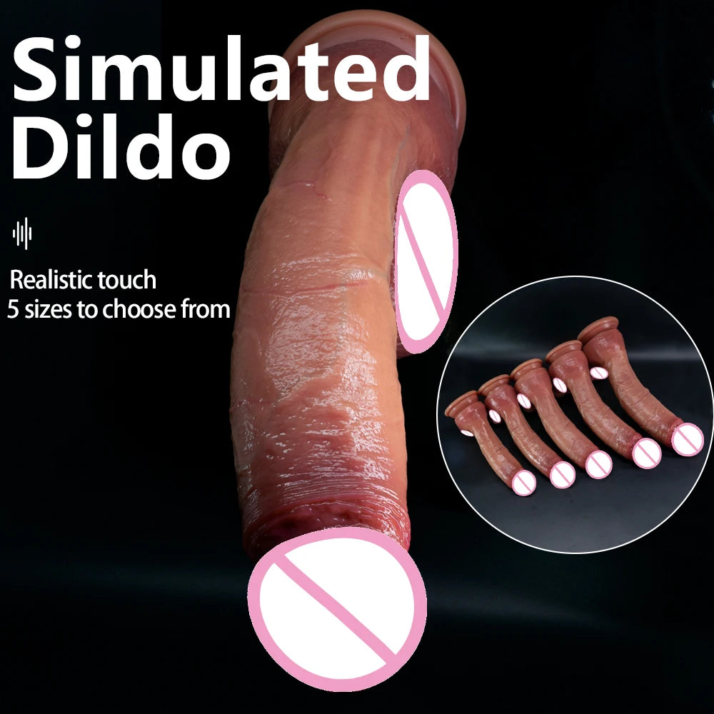 Överdimensionerad Mjuk Silikon Dildo med Sugkopp för Kvinnor