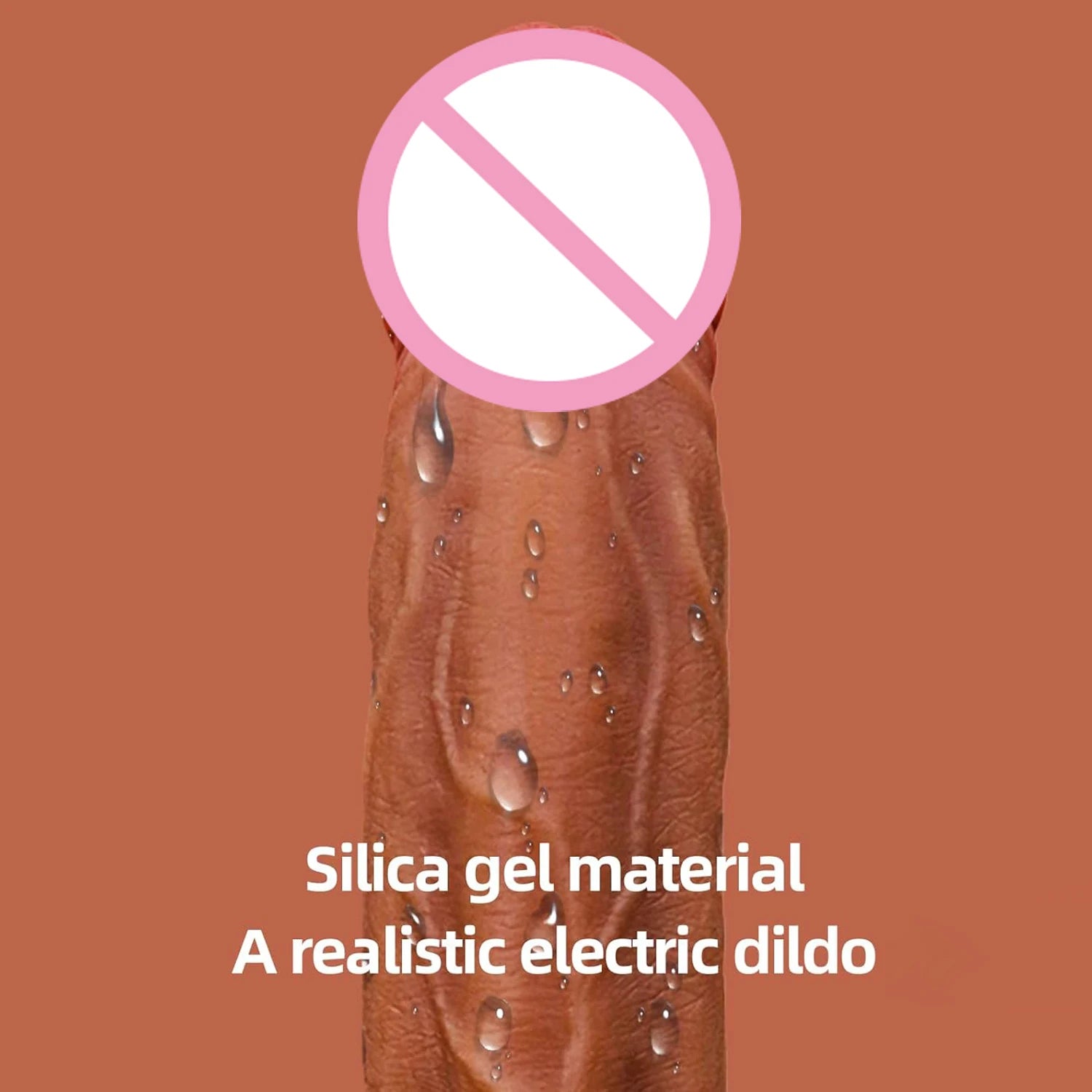 Realistisk Dildo Vibrator med Värme och Telescopisk Funktion