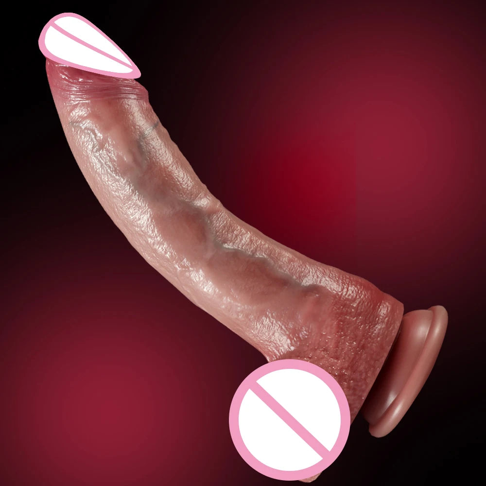 10-tums Silikon Dildo med Sugpropp för G-punkt Stimulator