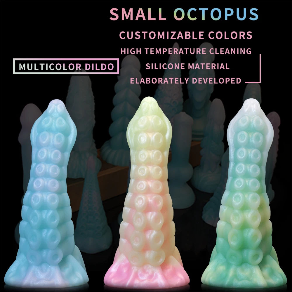 Monster Dildo with Suction Cup Attachment and Tentacles in Silicone