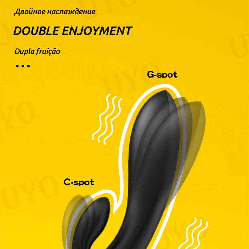 Satisfyer DOUBLE FLEX CONNECT APP - Kraftrik Kanin Vibrator för G-punkt och Klitoris