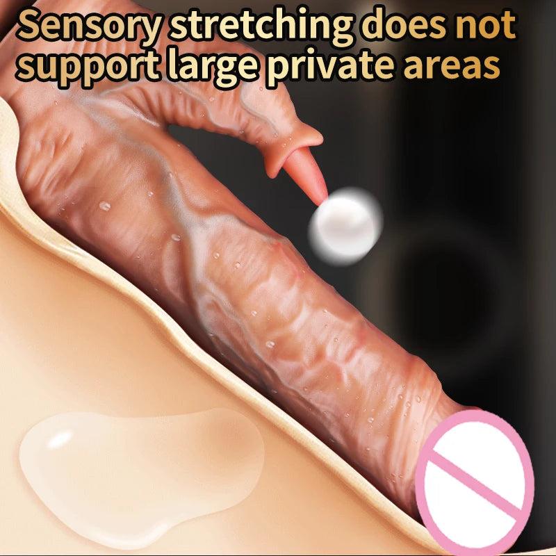 Realistic Telescopic Vibrator with Clitoral Stimulator