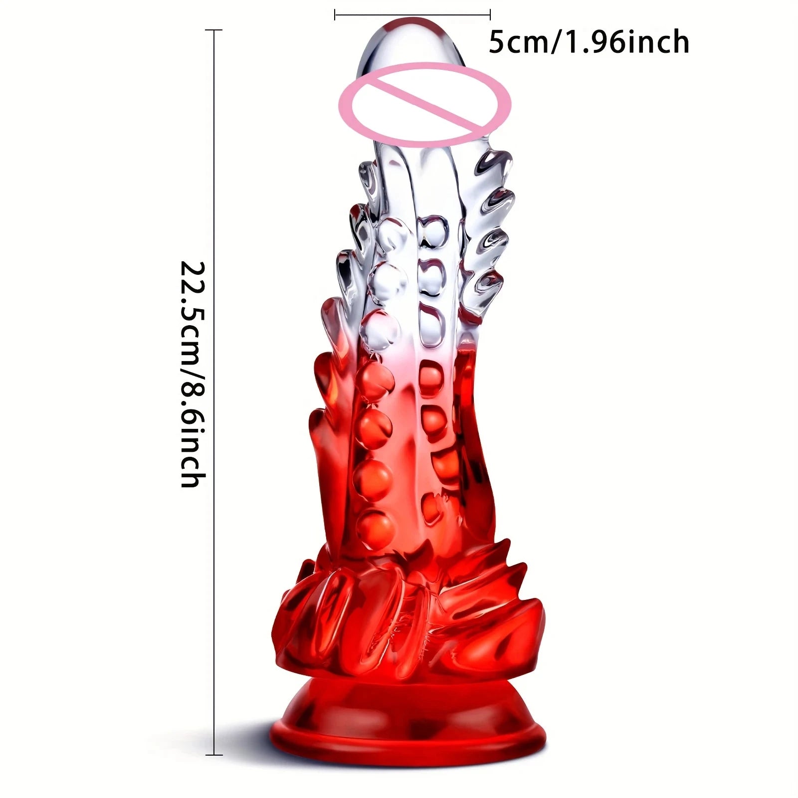 Clear G-spot Dildo with Suction Cup - Large Monster Dildo