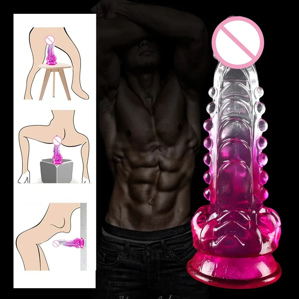 Clear Jelly Anal Plug with Large Tip for Couples