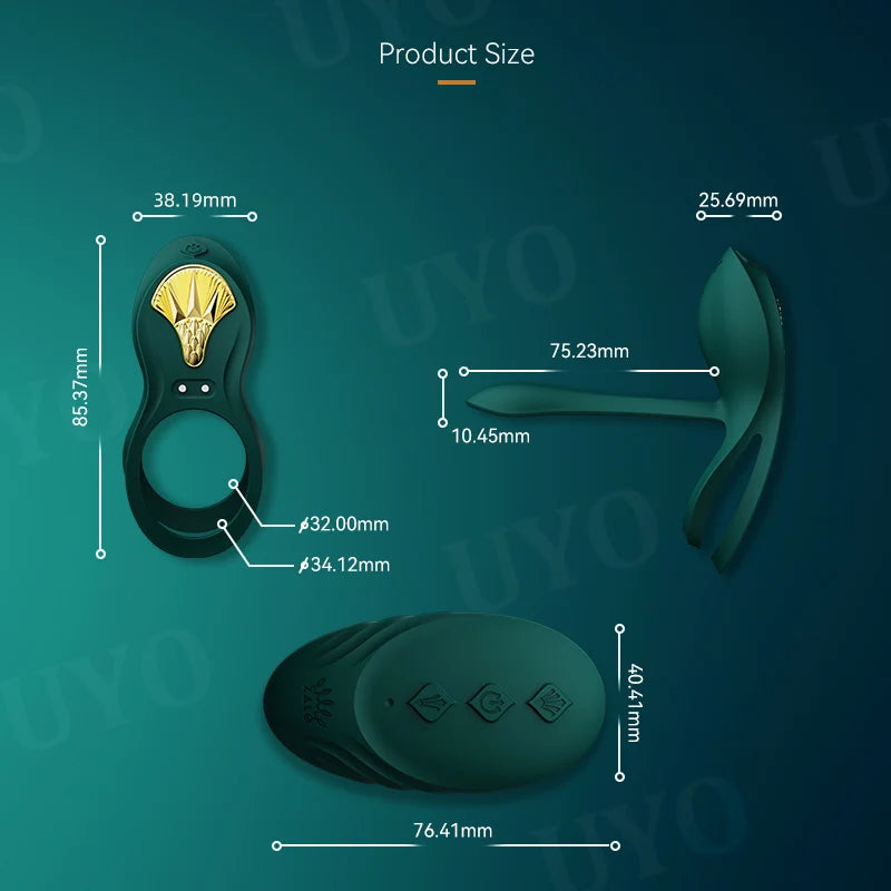 ZALO BAYEK remote controlled vibrator for men with delayed ejaculation ring