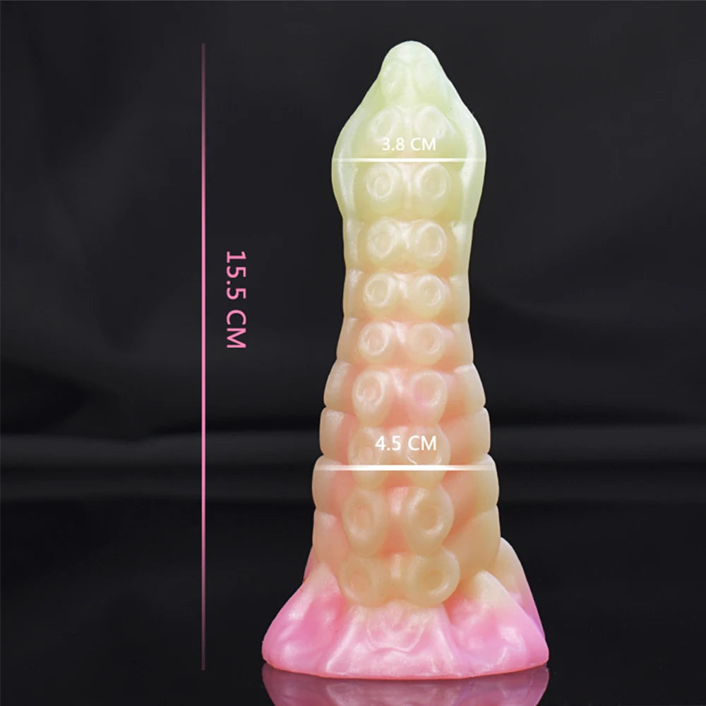 Monster Dildo with Suction Cup Attachment and Tentacles in Silicone