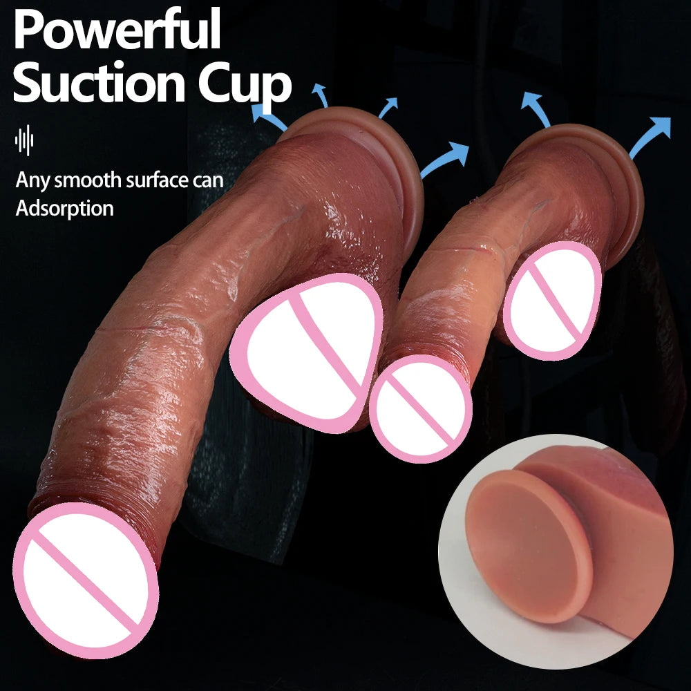 Oversized Soft Silicone Dildo with Suction Cup for Women