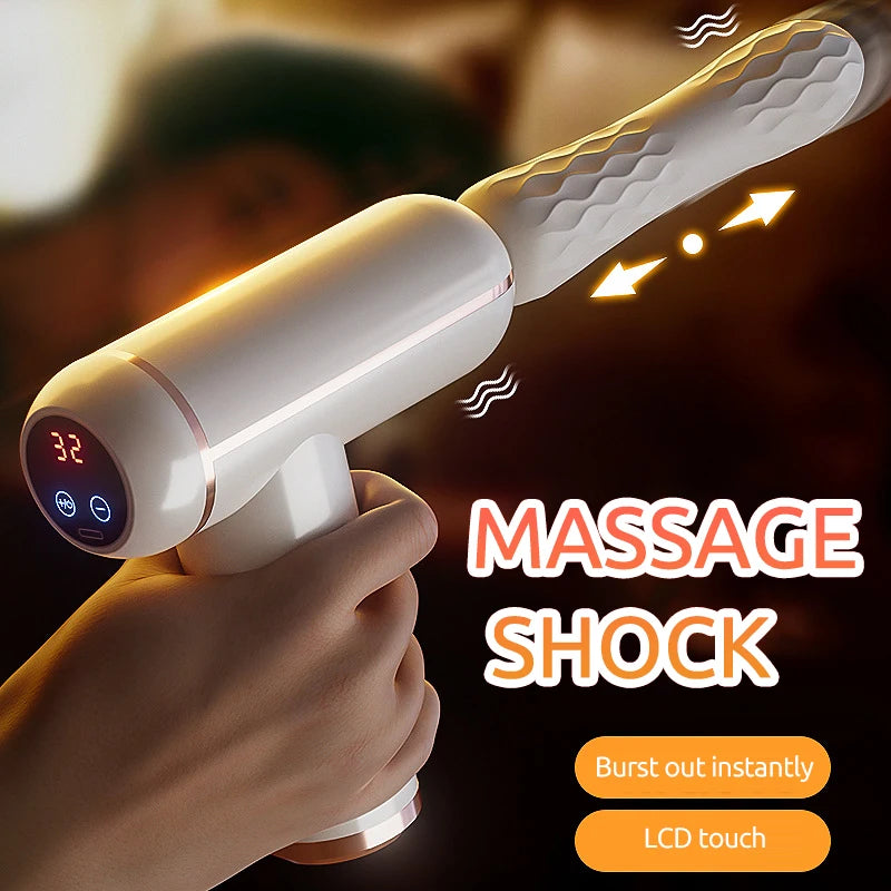 UYO automatisk dildo vibrator med LCD-display och G-punktsstimulator