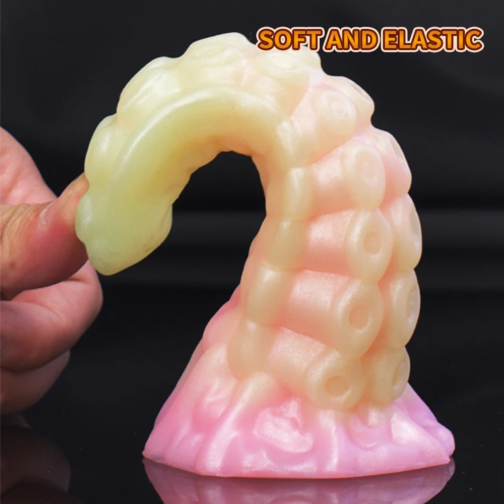 Monster Dildo with Suction Cup Attachment and Tentacles in Silicone