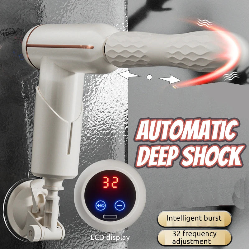 UYO automatic dildo vibrator with LCD display and G-spot stimulator