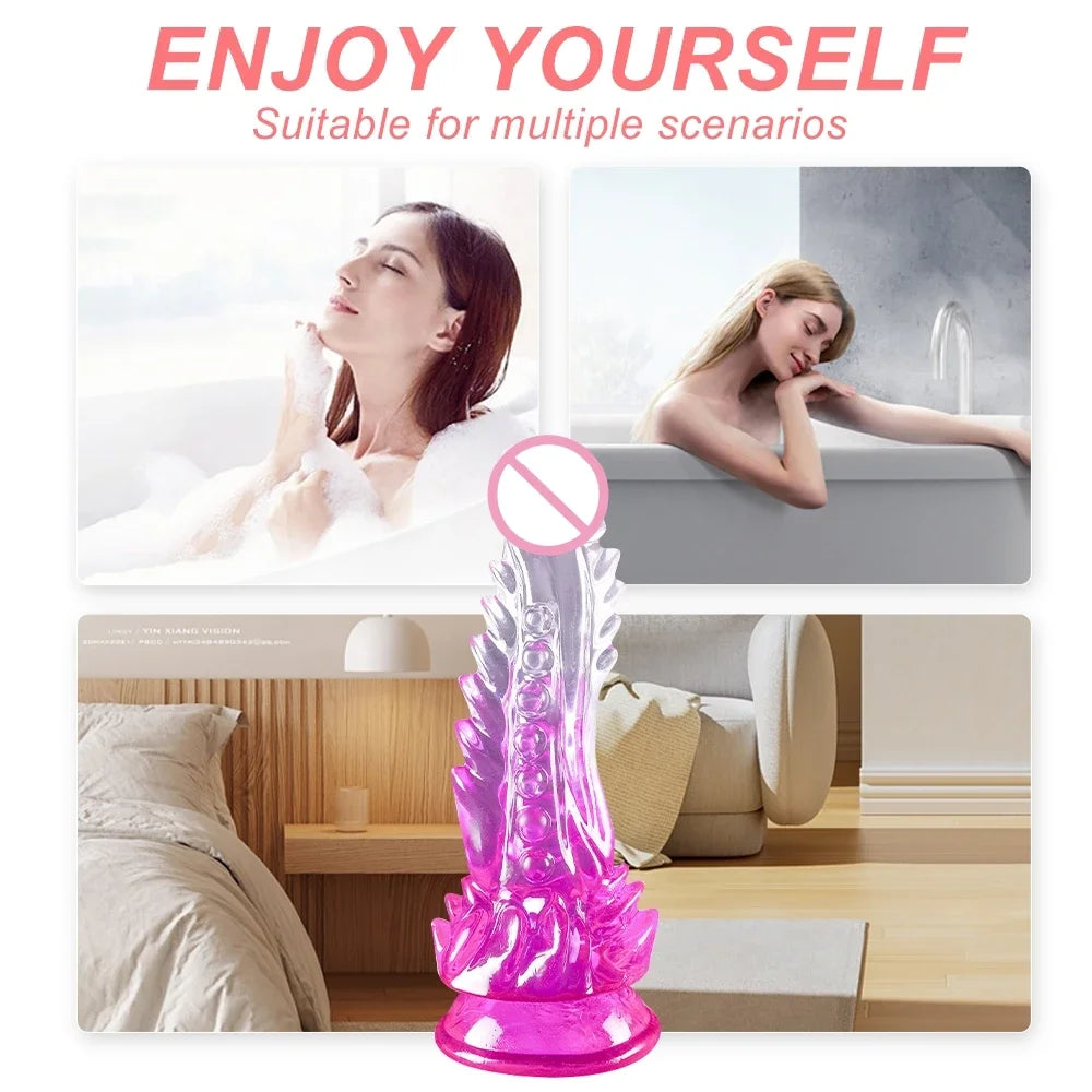 Clear Jelly Anal Plug with Large Tip for Couples