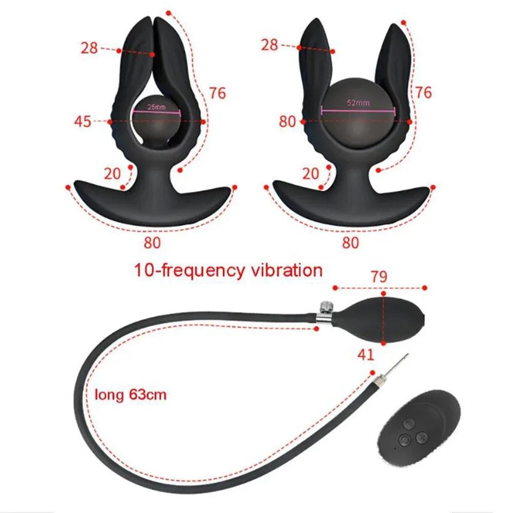 Analsexplugg med Justerbar Stimulering för Män - Silikon - WIQ