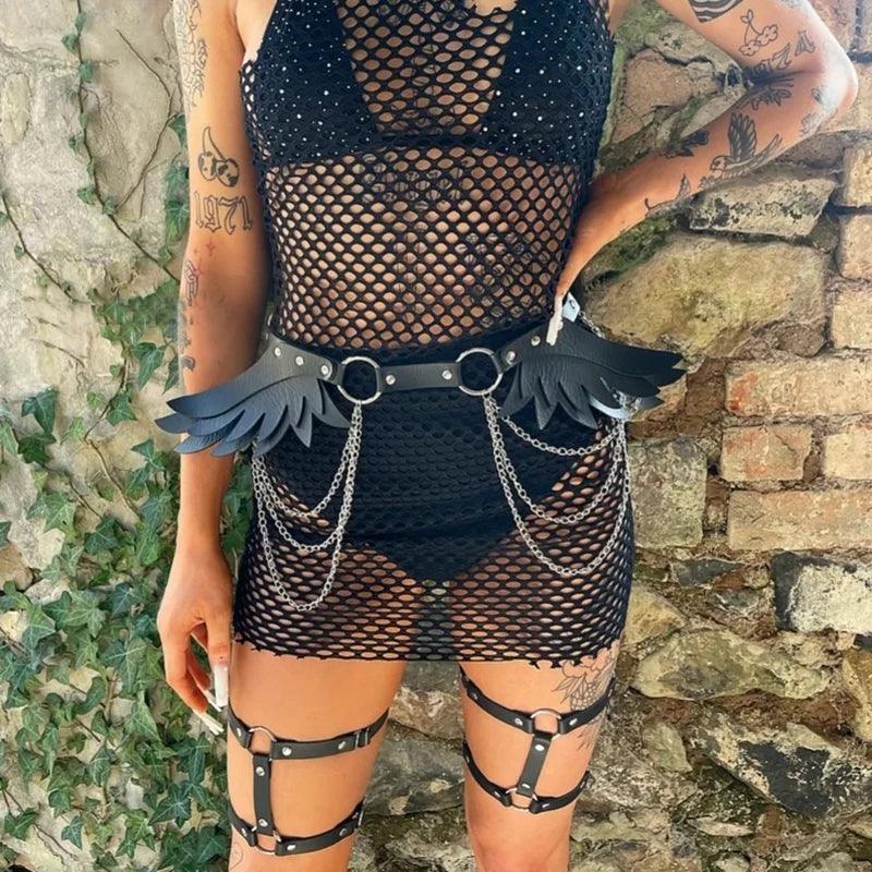 Ängelvinge Leg Garter - Punkskinn Festival - WIQ