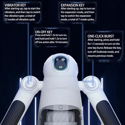 Automatisk Sug- och Vibrationsmasturbator för Män - WIQ