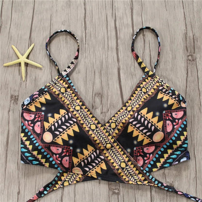 Aztec Bandage Bikini Set för Strandbabes - WIQ