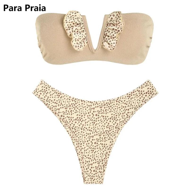 Blommig Bandeau Bikini - Para Praia 2024 Kollektionen - WIQ