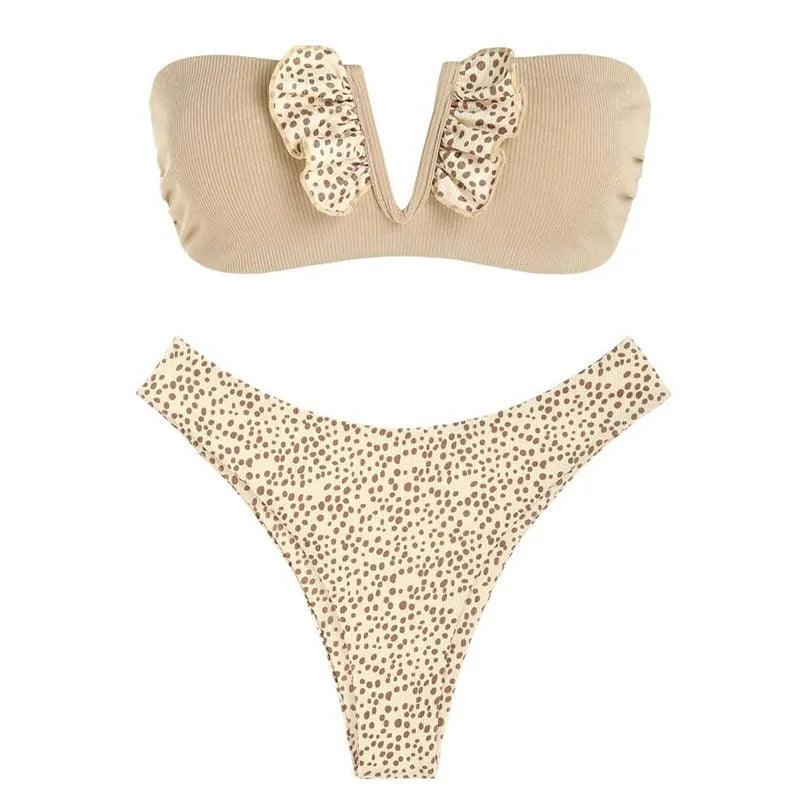 Blommig Bandeau Bikini - Para Praia 2024 Kollektionen - WIQ