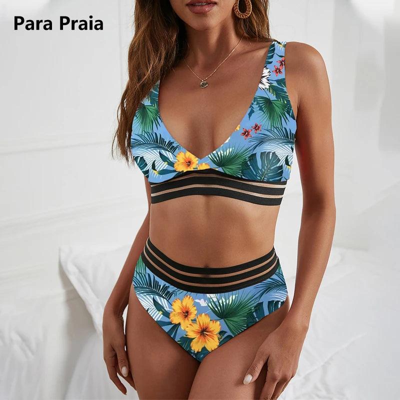 Blomsterparadis Halterneck Bikini Set - 2024 Kollektionen - WIQ