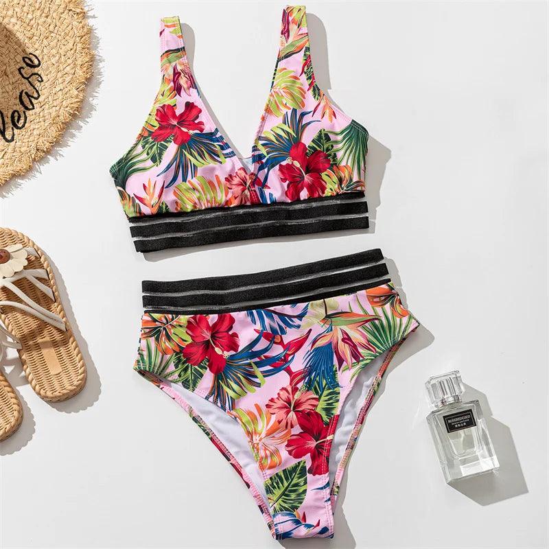 Blomsterparadis Halterneck Bikini Set - 2024 Kollektionen - WIQ