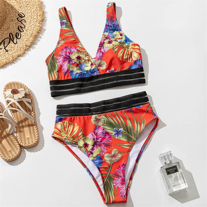 Blomsterparadis Halterneck Bikini Set - 2024 Kollektionen - WIQ