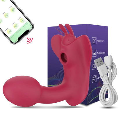 Bluetooth Fjärilsvibrator med App - G-punkt och Klitoris stimulering - WIQ