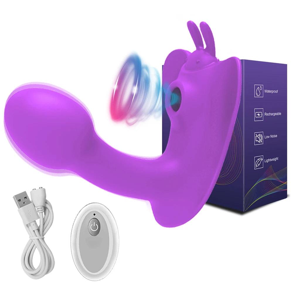 Bluetooth Fjärilsvibrator med App - G-punkt och Klitoris stimulering - WIQ