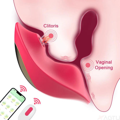 Bluetooth Klit Sugare & Vibrator Combo - Bärbar Vuxenleksak för Damunderkläder - WIQ