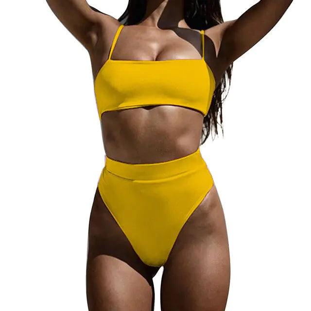 Brasilianskt Ribbat Bikinisätt: Solig Elegans - WIQ