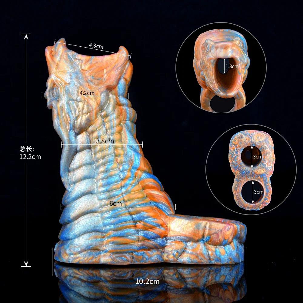 Buttplugg Silikon Penishylsa Fantasy Dragon Mouth För Män - WIQ
