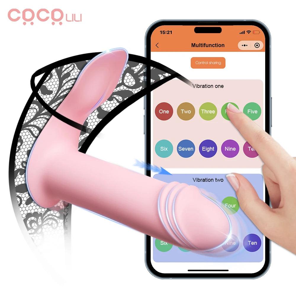 Dildo med App-styrd G-Punktsmassage och Vibrerande Funktioner - WIQ