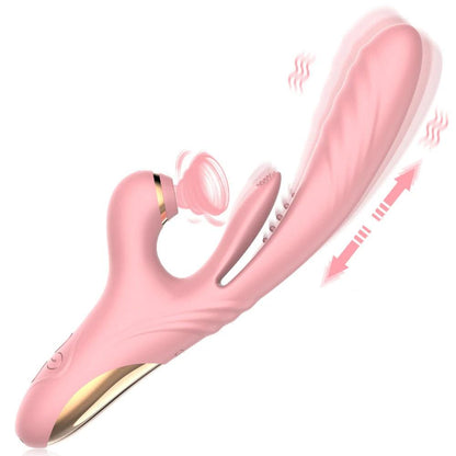 Dildo med Retraktbar Tunglickande Vibrator - WIQ