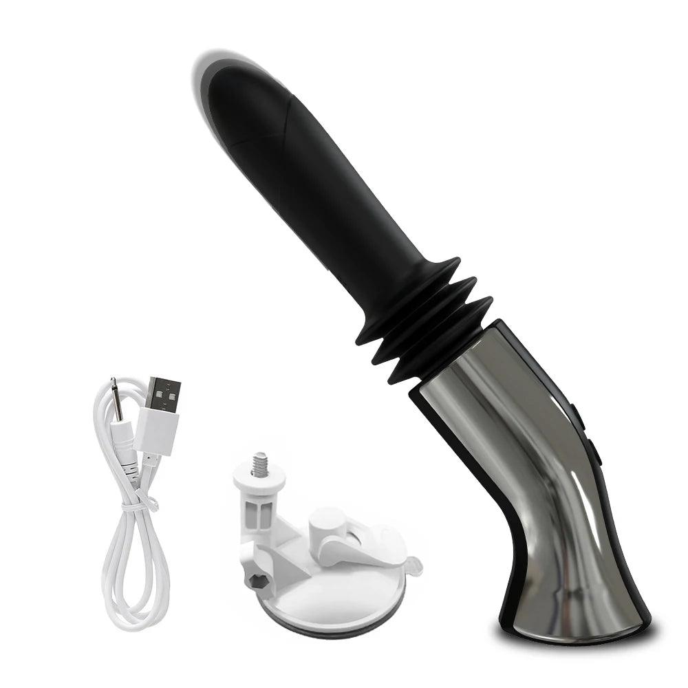 Dildo med Teleskopisk Upp Ned Massager för Hög Njutning - WIQ