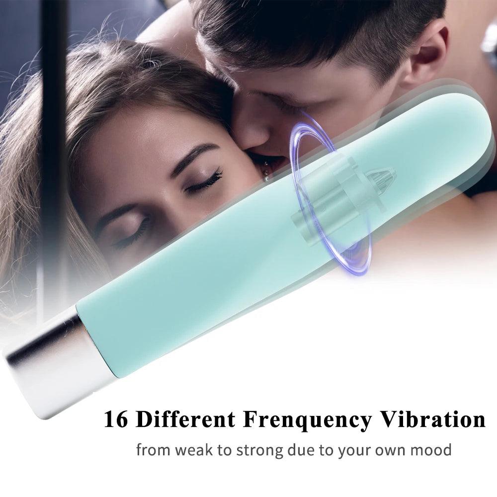 Dildovibrator med 16 Hastigheter - Resevänlig Mini Bullet - WIQ