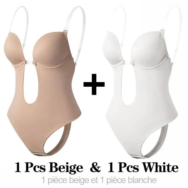 Djup V-ringad formande bodysuit för damer - WIQ