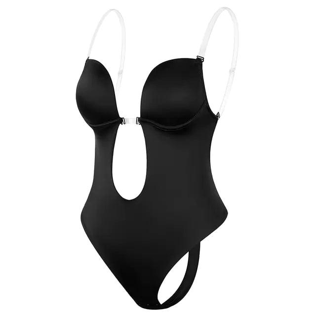 Djup V-ringad formande bodysuit för damer - WIQ