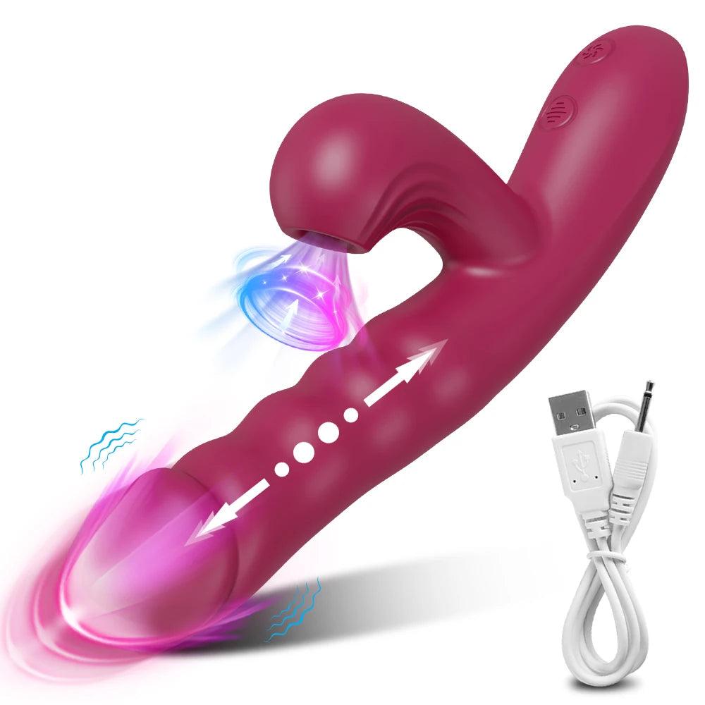 Dual Stimulerande Sugvibrator för Kvinnor - Anpassningsbar Nöje och Känsla - WIQ